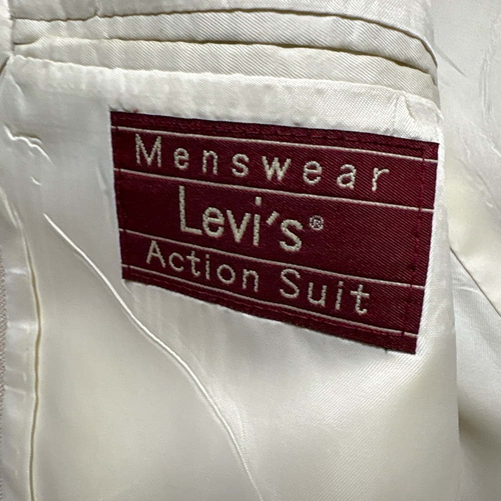 Vintage Levi’s Action Suit Blazer Beige STA-PREST | Western Menswear 42R - Picture 3 of 7